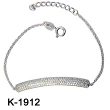 La plata esterlina Micro pavimentó la pulsera (K-1912. JPG)